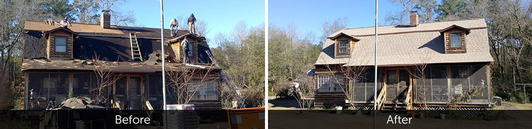 before and after new roof
